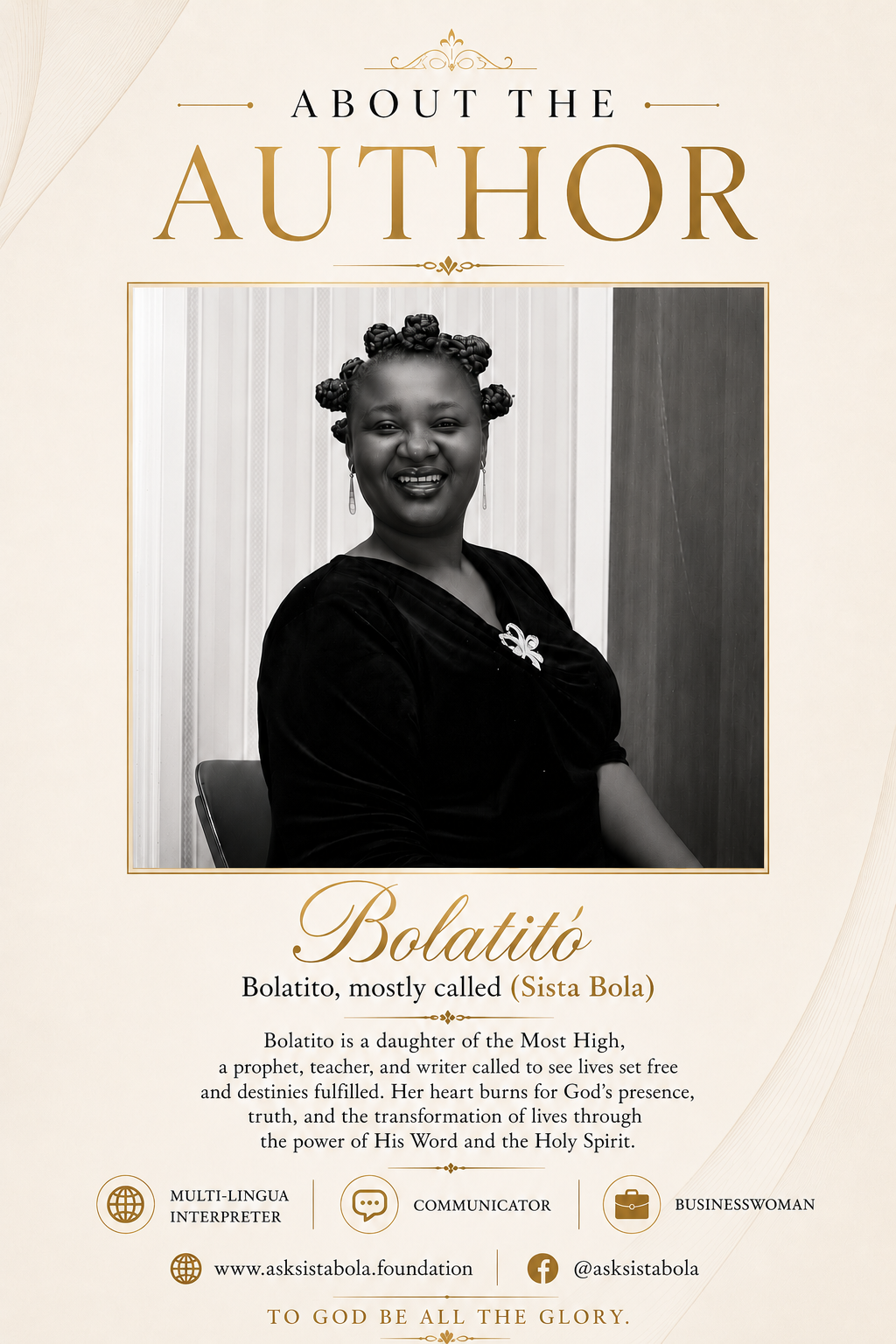About the Author — Bolatito Ubakanwa